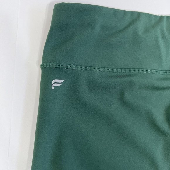 Fabletics Mid-Rise Ultracool Shine 7/8 Cropped Leggings Green Size M ? EUC - Picture 9 of 11